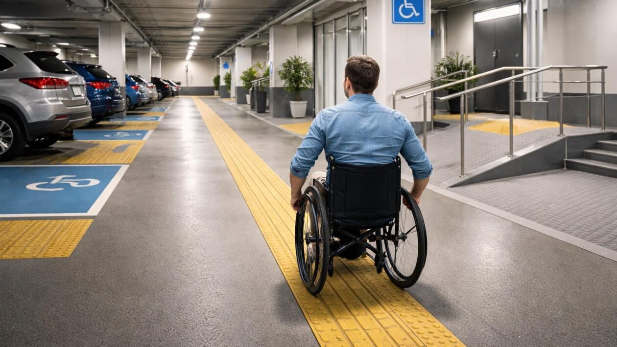 découvrez pourquoi l'installation de bandes de guidage pmr dans les parkings est essentielle pour garantir l'accessibilité et la sécurité des personnes à mobilité réduite.