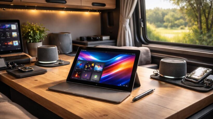 découvrez comment utiliser une tablette tactile microsoft comme centre multimédia dans votre van. guide complet pour un setup efficace et connecté en déplacement.
