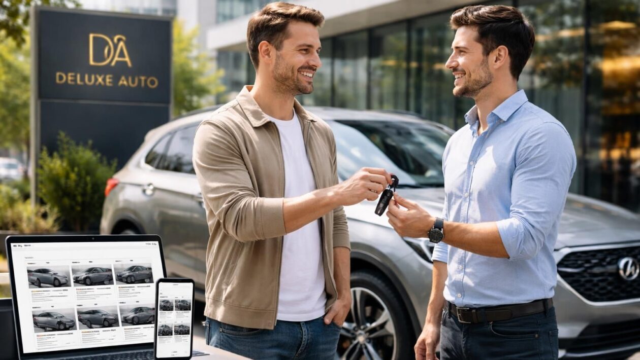 découvrez les avantages de vendre votre voiture sur deluxe auto, le site facile, sécurisé et rapide pour l'achat et la vente de véhicules d'occasion.