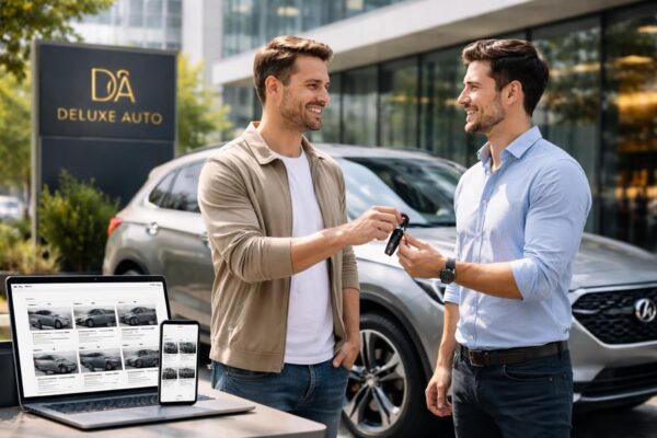 découvrez les avantages de vendre votre voiture sur deluxe auto, le site facile, sécurisé et rapide pour l'achat et la vente de véhicules d'occasion.